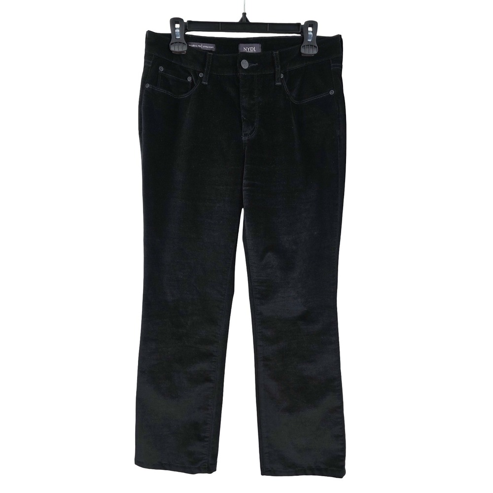 NYDJ Marilyn Straight Mid Rise Velveteen Pants Womens 8P